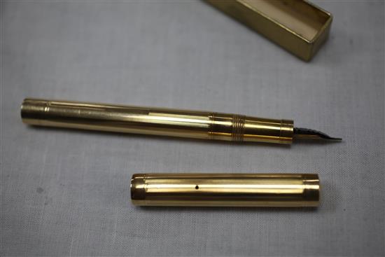 A 15ct gold Mabie Todd swan fountain pen,